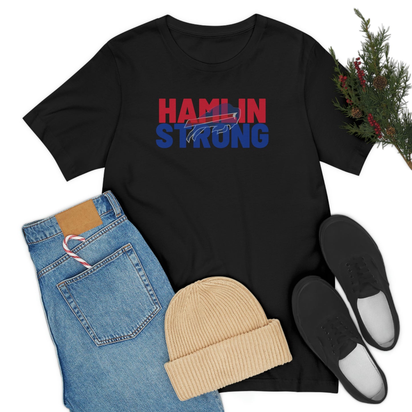 Hamlin Strong Damar Hamlin Buffalo Bills Logo #3 Unisex Jersey Short Sleeve Tee