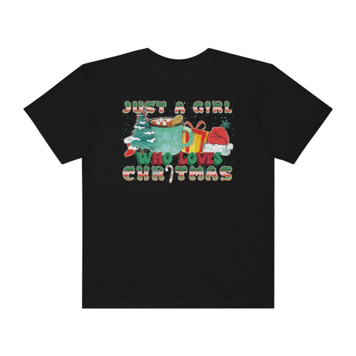 Just a Girl That Loves Christmas Retro Christmas Tshirt