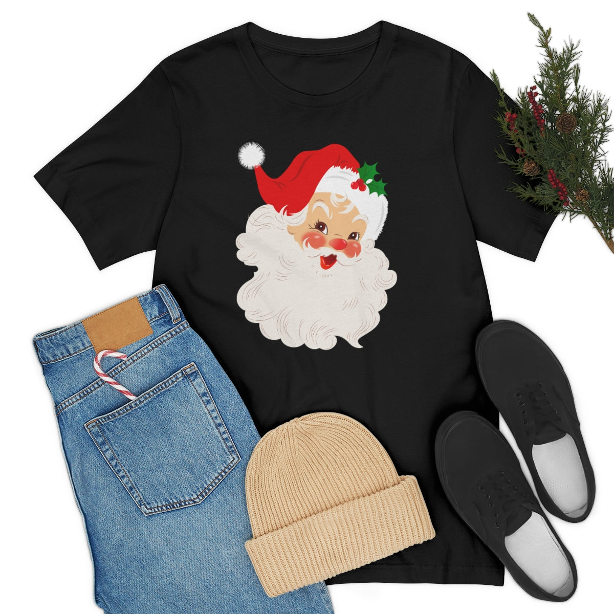 Vintage Santa Claus Saint Nick Retro Christmas Tshirt