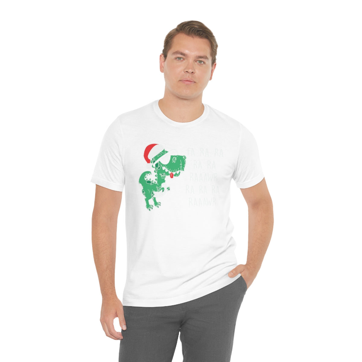 Fa Ra Ra Ra Ra Rawr Cute Dino Christmas Funny Tshirt