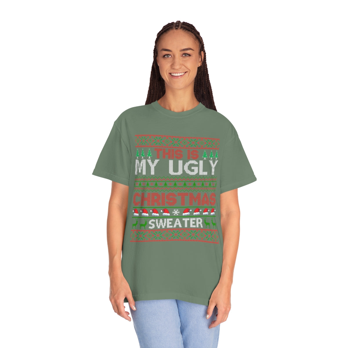 This is my Ugly Christmas Sweater Santa Tshirt