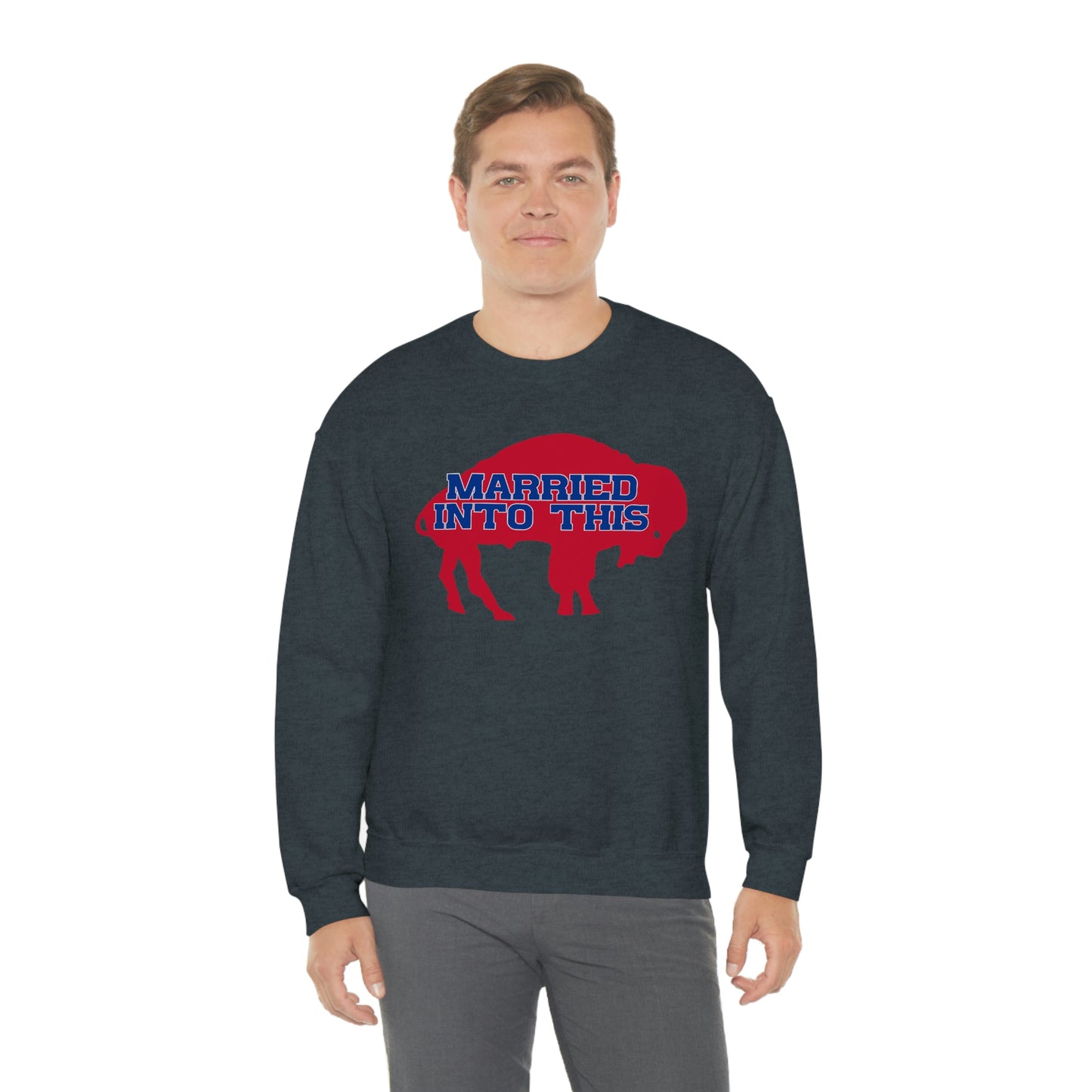 Married Into This Bills Mafia Buffalo Bills Football Crewneck Sweatshirt