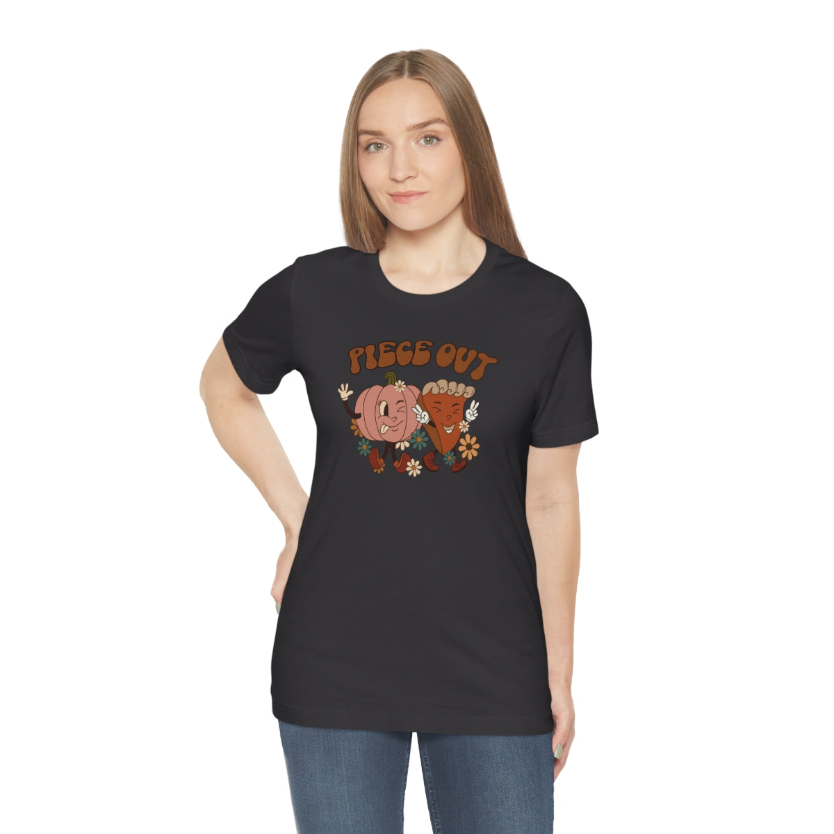 Piece Out Pie Inspired Thanksgiving Teeshirt on Unisex Jersey Short Sleeve Tee