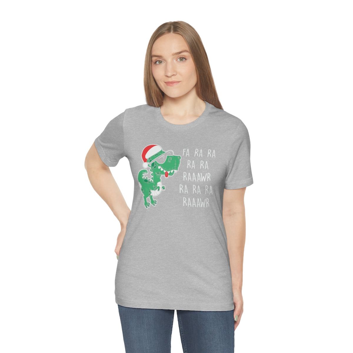 Fa Ra Ra Ra Ra Rawr Cute Dino Christmas Funny Tshirt