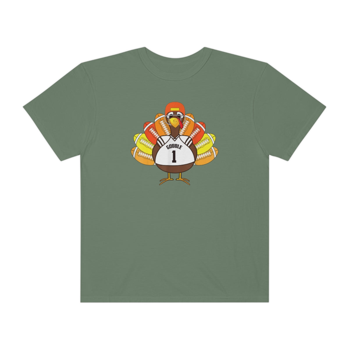 Gobble Turkey Football Thanksgiving Dinner Themed TShirt