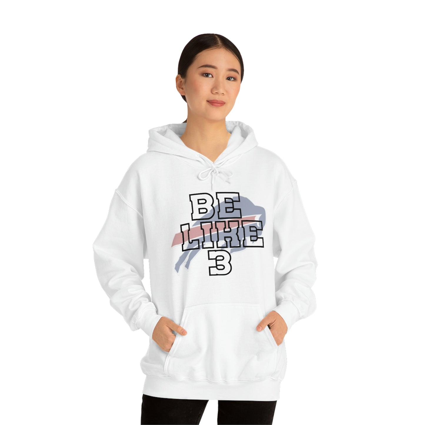 Be Like #3 Hamlin Strong Damar Hamlin Support Buffalo Bills Logo Hooded Sweatshirt