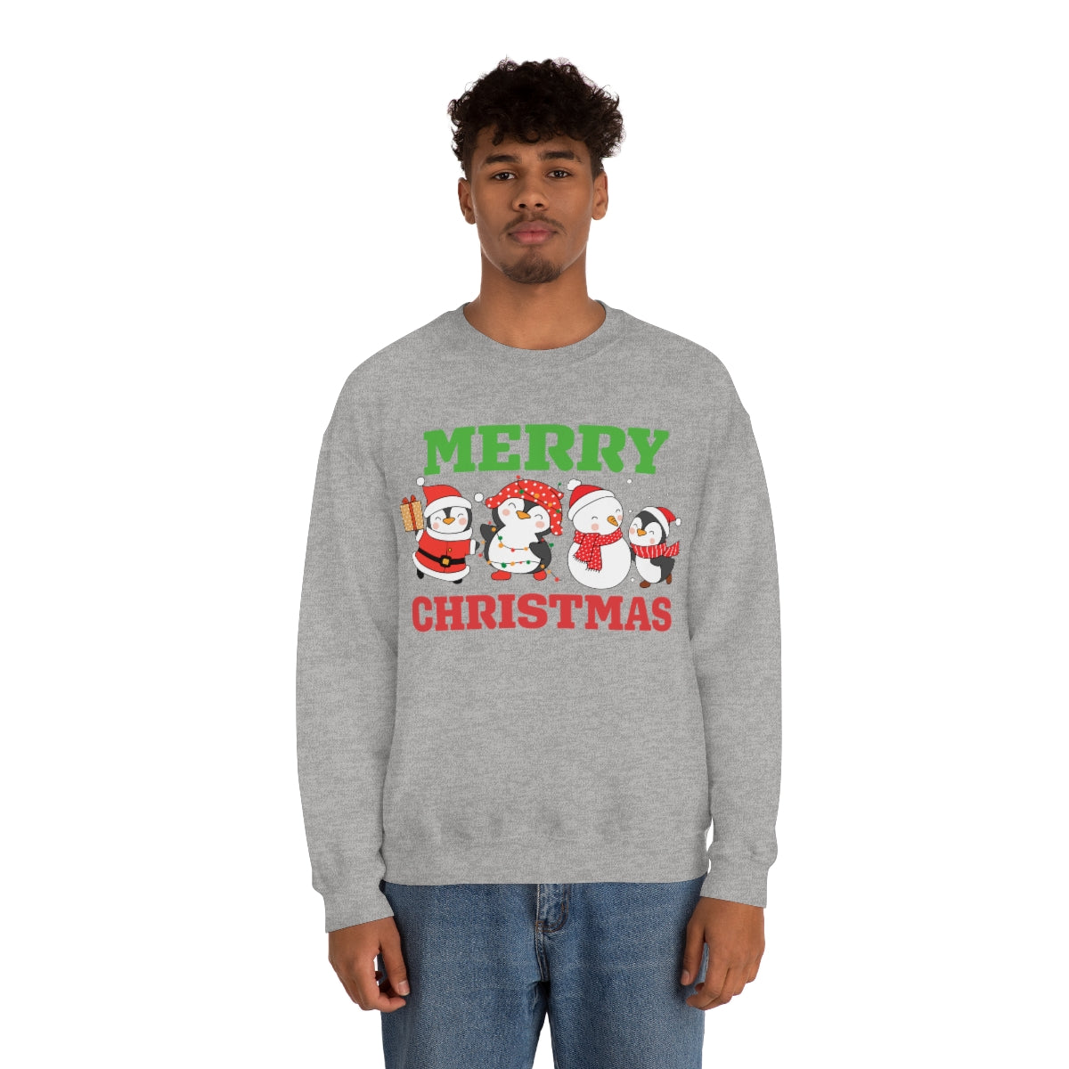 Merry Christmas Cute Penguins Xmas Holiday Sweatshirt