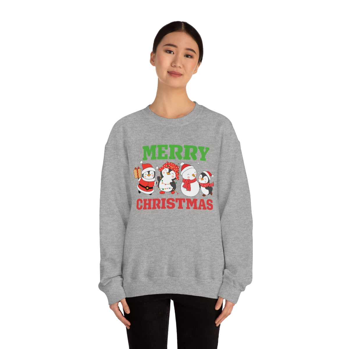 Merry Christmas Cute Penguins Xmas Holiday Sweatshirt