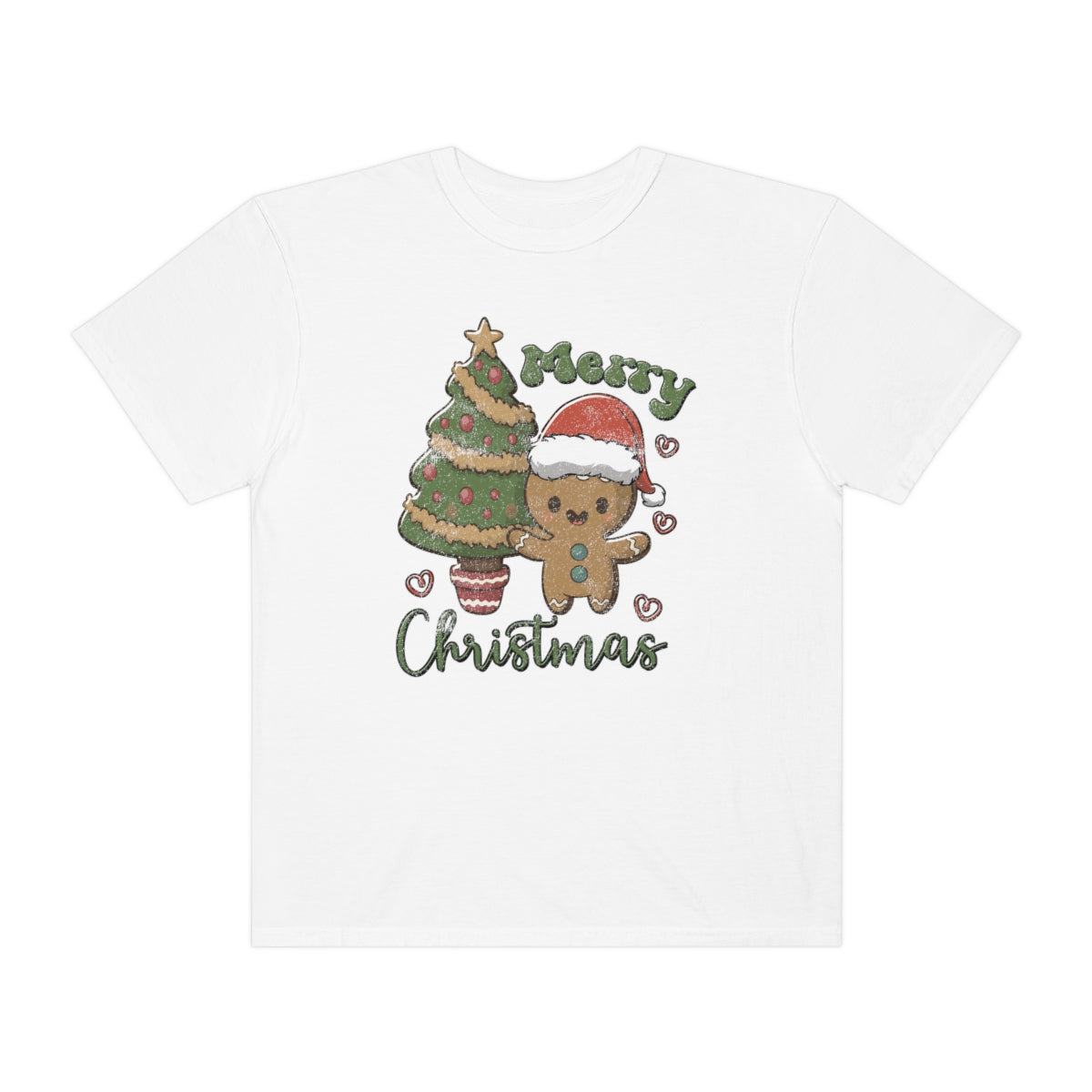 Cute Gingerbread Man Cookie Merry Christmas Tshirt