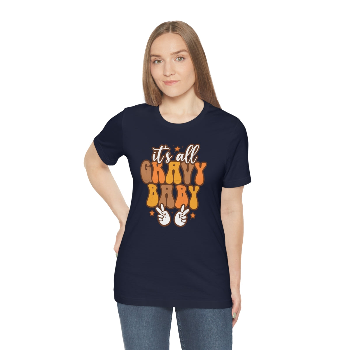 It's All Gravy Baby Thanksgiving Teeshirt on Unisex Jersey Short Sleeve Tee