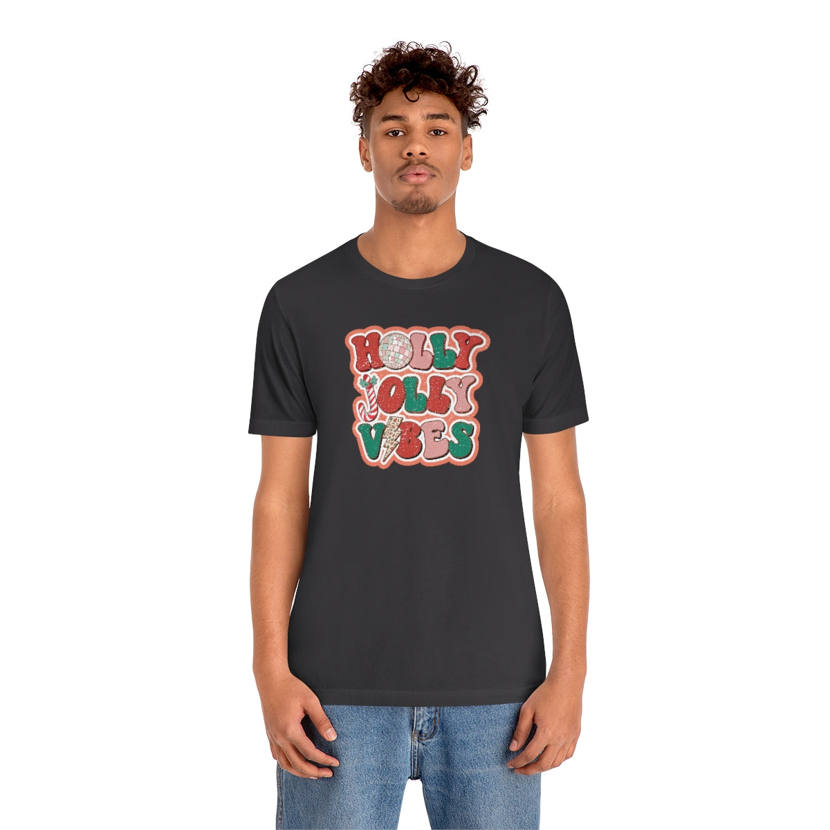 Retro Holly Jolly Vibes Christmas TShirt