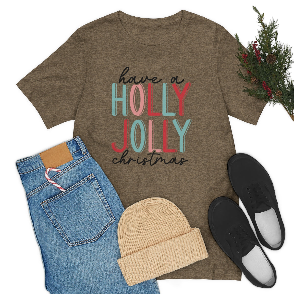 Have a Holly Jolly Christmas Cute Xmas Holiday Tshirt