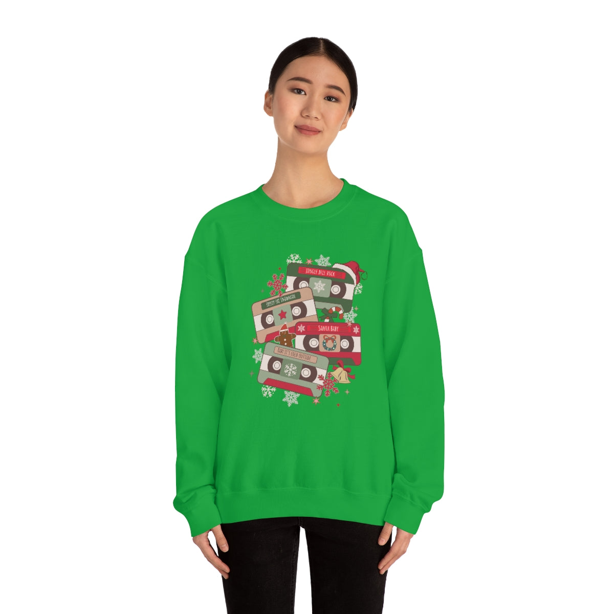 Retro Cassette Christmas Music Sweatshirt