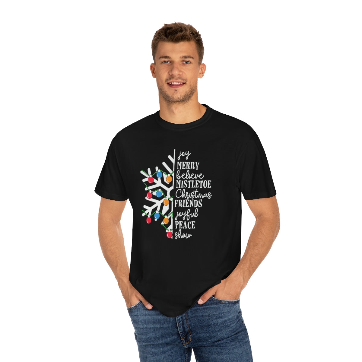 White Snowflake with Merry Christmas TeeShirt