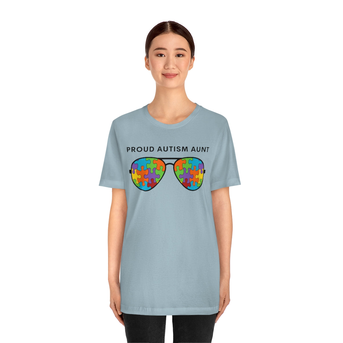 Proud Autism Aunt Sunglasses Tshirt