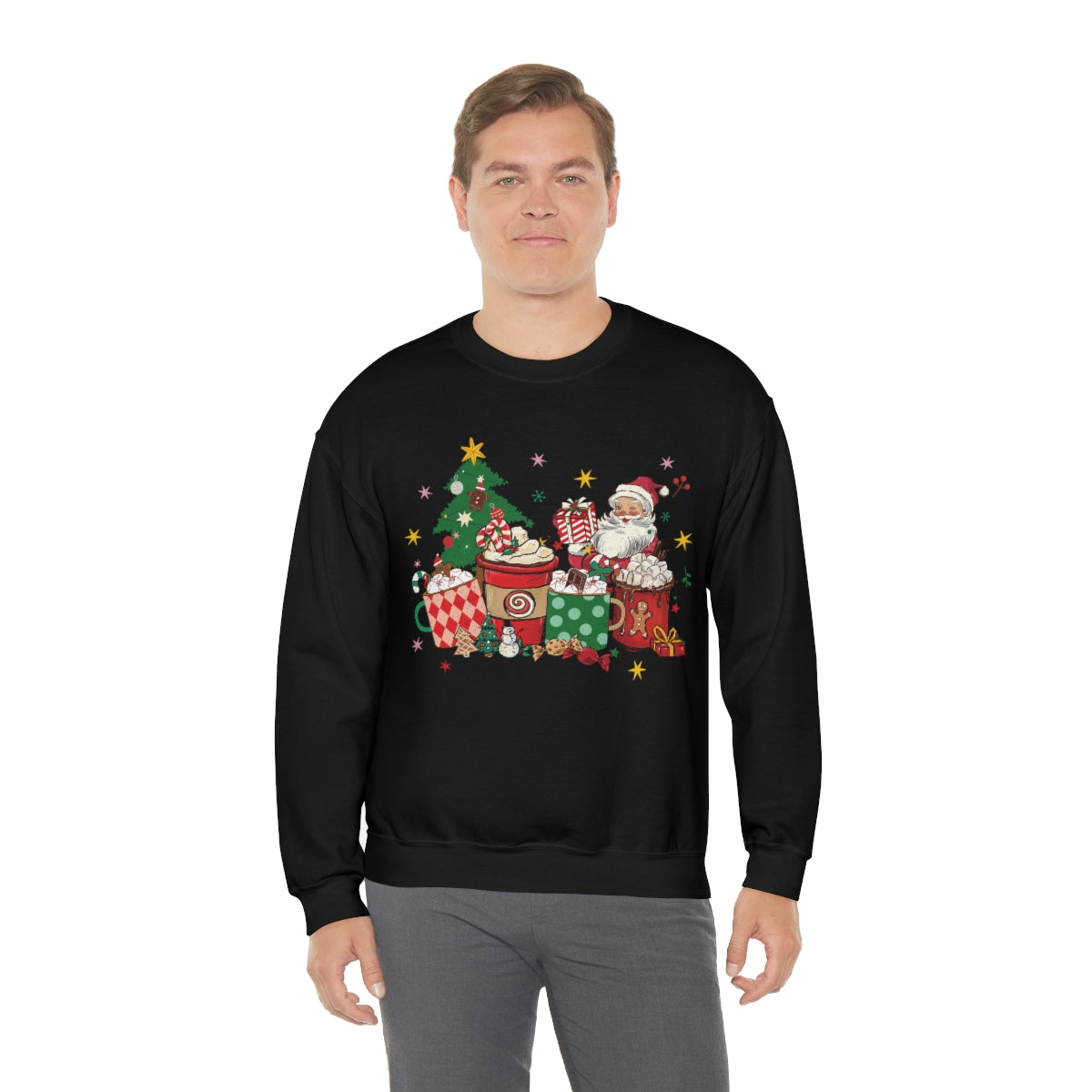 Current Mood Vintage Santa with Presents Christmas Sweatshirt