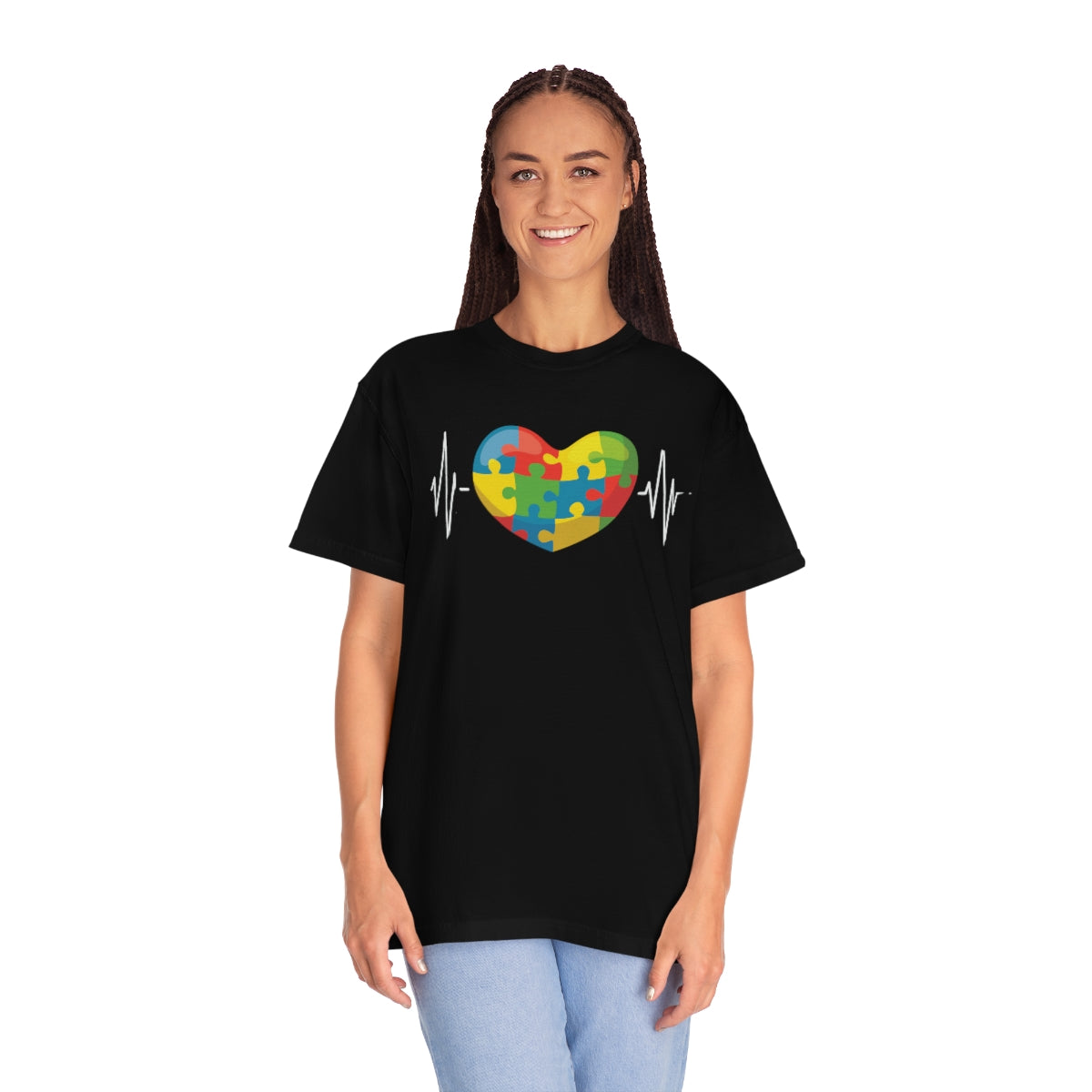 Cute Rainbow Heartbeat Autism Awareness Tshirt