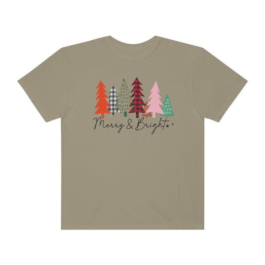 Merry & Bright Christmas Tree Tshirt