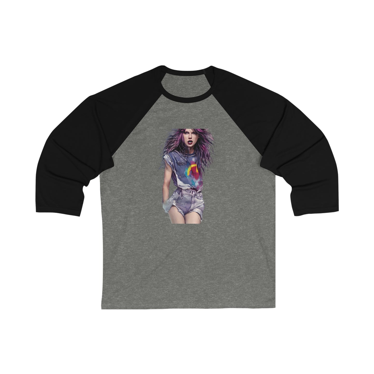 Punk Taylor Swift Rocking T Swift Taylor Swift Merch Fan Swifty Gift Unisex 3\4 Sleeve Baseball Tee