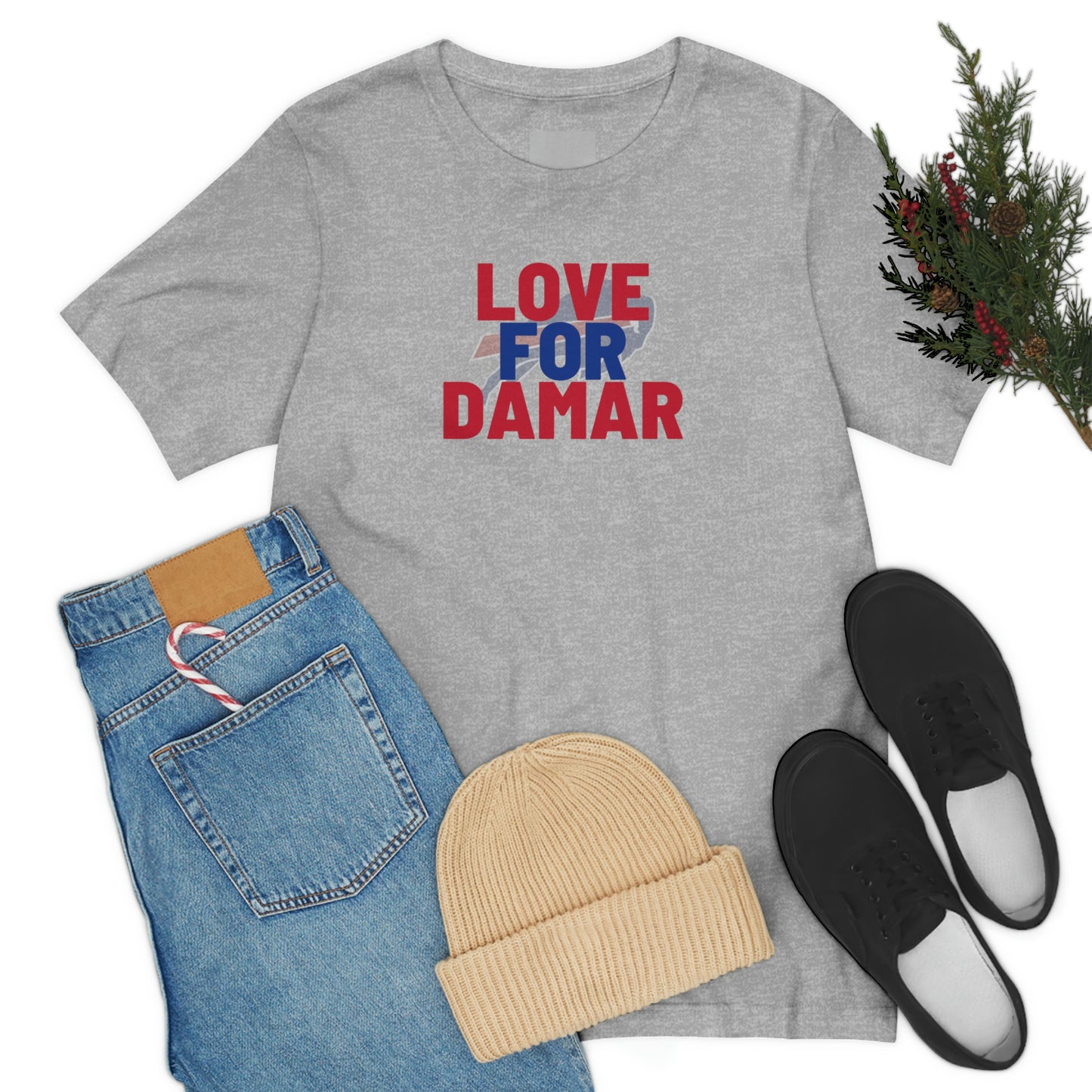 Love for Damar Buffalo Bills Logo #3 Damar Hamlin Supporter Unisex Jersey Short Sleeve Tee