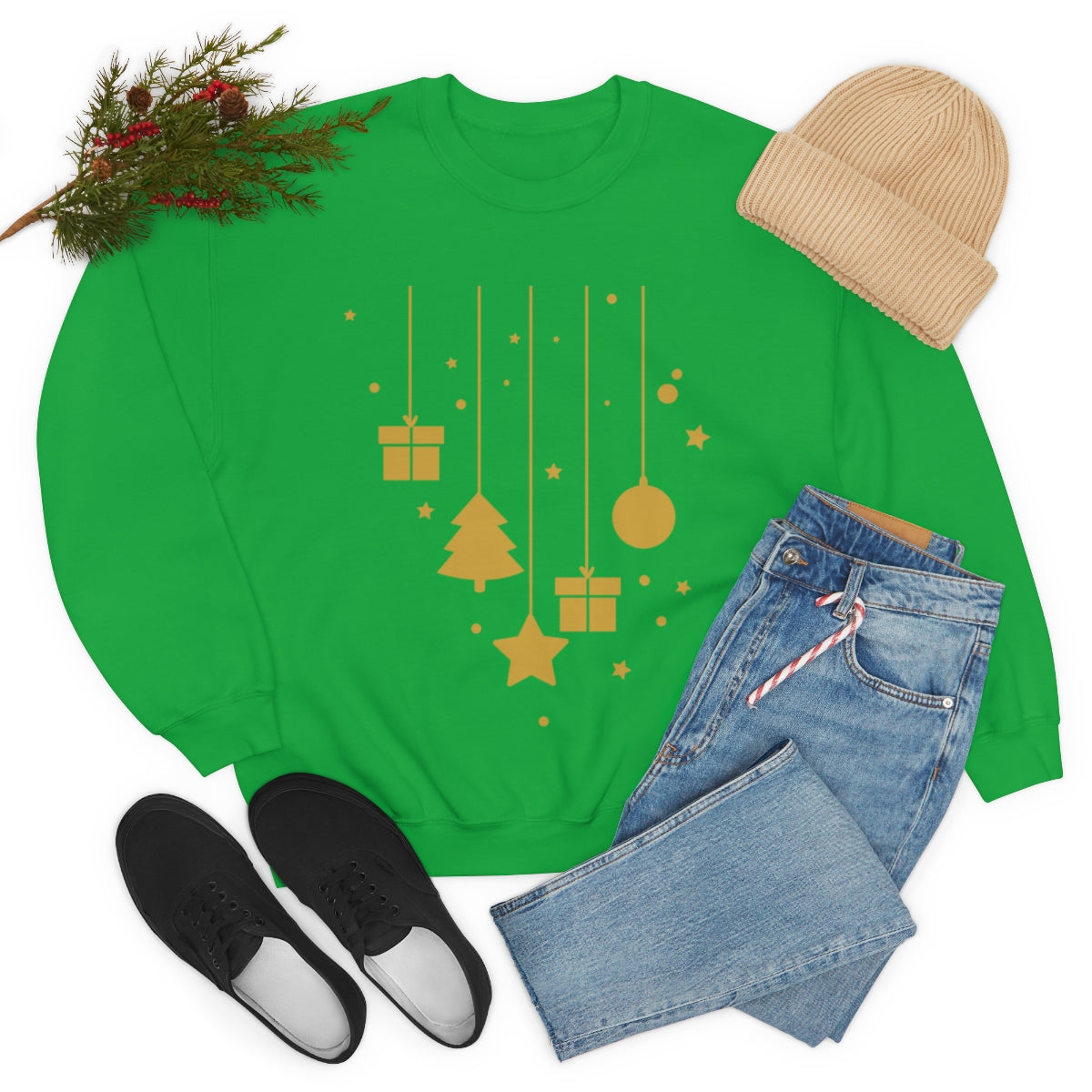 Cute Hanging Ornaments Christmas Sweatshirt