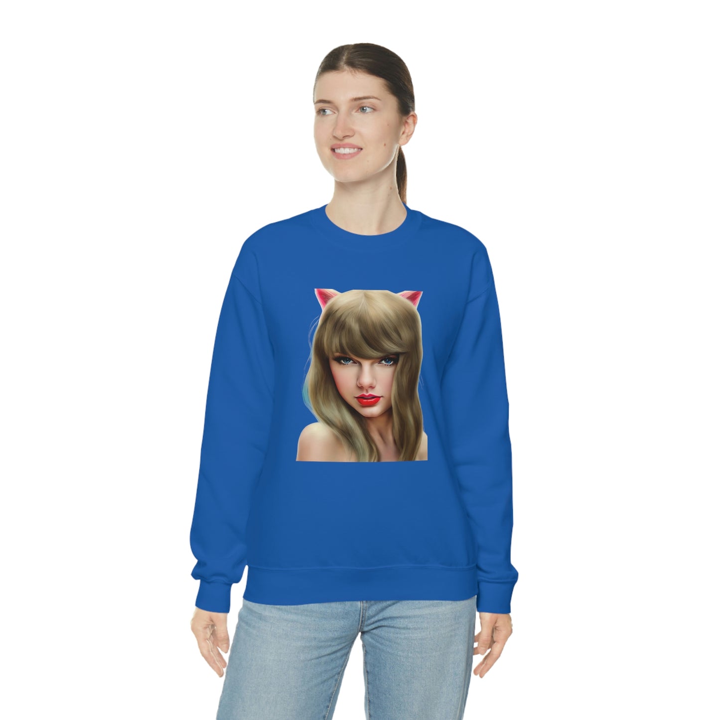 Taylor Swift Cat Ears T Swift Taylor Swift Merch Fan Swifty Gift Crewneck Sweatshirt