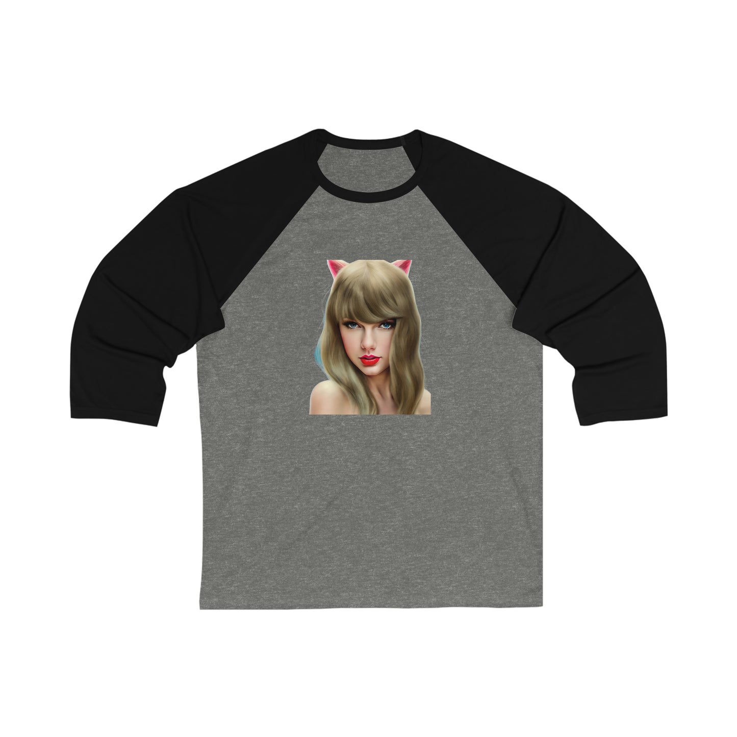 Taylor Swift Cat Ears T Swift Taylor Swift Merch Fan Swifty Gift Unisex 3\4 Sleeve Baseball Tee