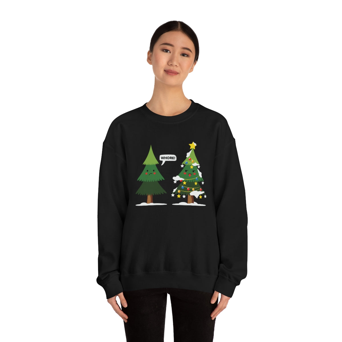 Funny Christmas Trees Cursing Xmas Sweatshirt