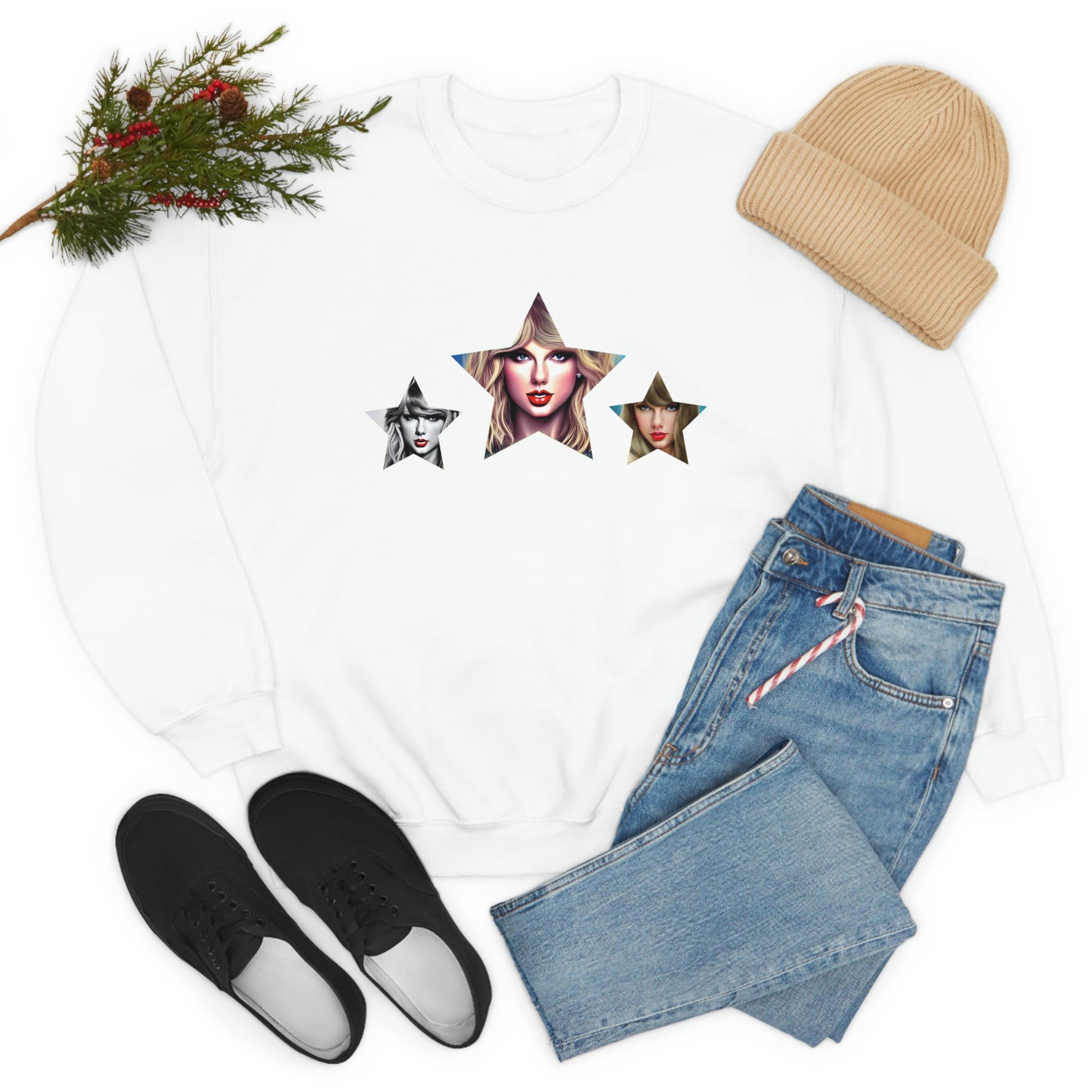 Stars Beautiful Taylor Swift T Swift Taylor Swift Merch Fan Swifty Gift Crewneck Sweatshirt