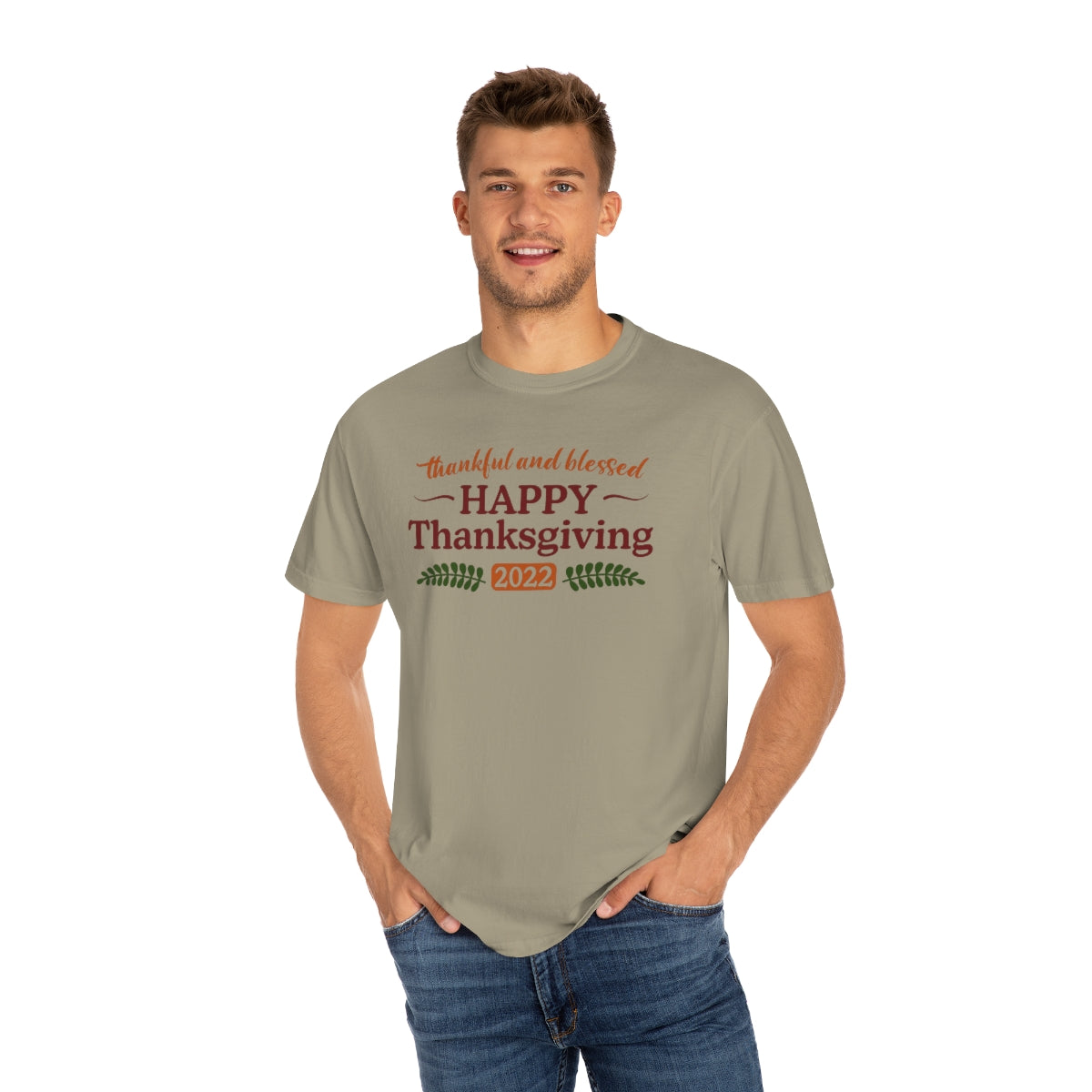 Happy Thanksgiving 2022 TeeShirt Design | Thanksgiving T-Shirt | Retro Thanksgiving Shirt Design | Thanksgiving TShirt | Thanksgiving Lover Shirt | Funny Thanksgiving Tee Shirt Design on Unisex Garment-Dyed T-shirt