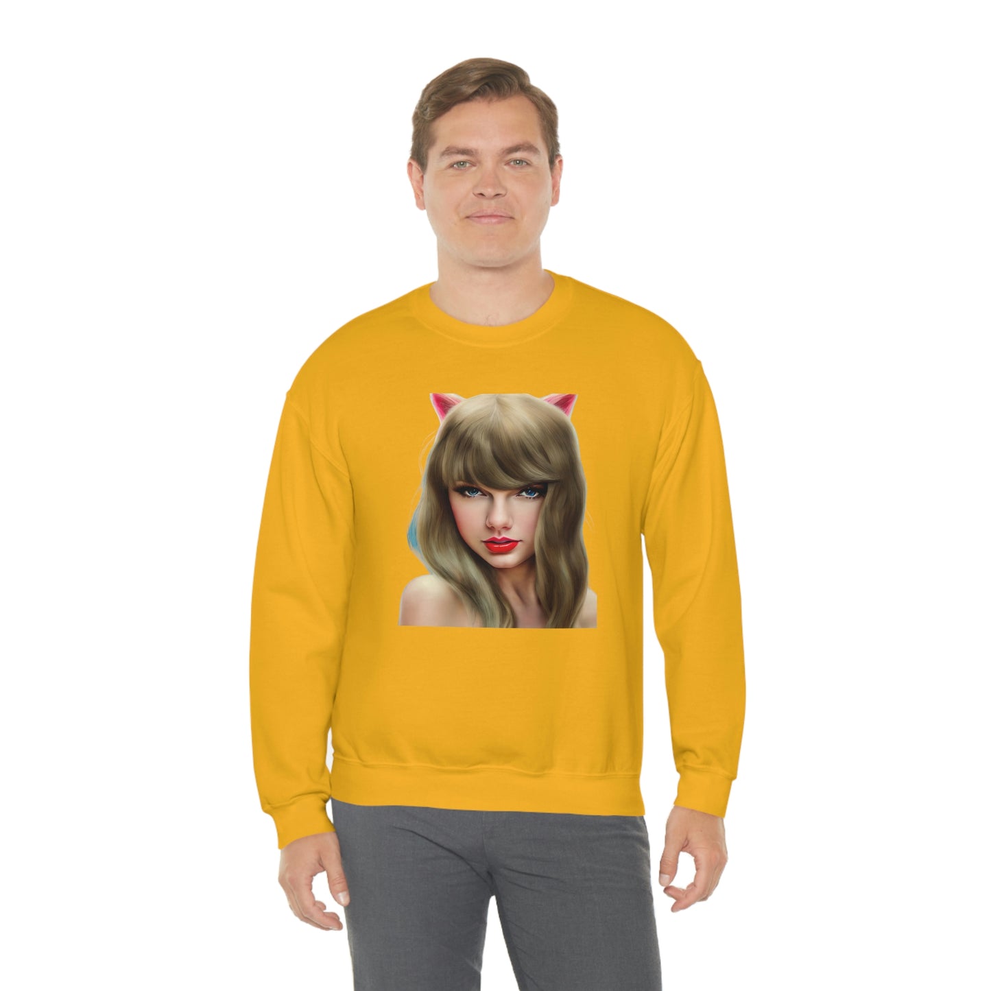 Taylor Swift Cat Ears T Swift Taylor Swift Merch Fan Swifty Gift Crewneck Sweatshirt