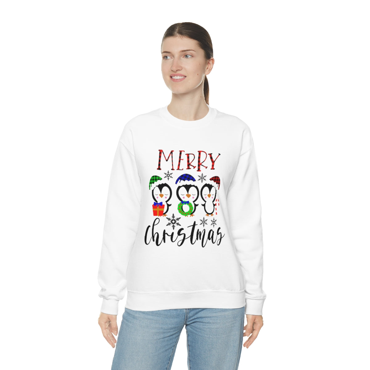 Merry Christmas Cute Penguins Xmas Holiday Sweatshirt