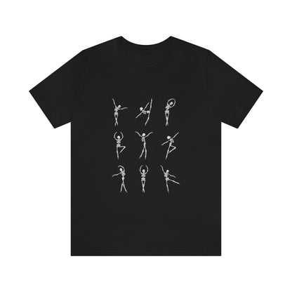 Dancing Skeletons Halloween Design on Unisex Jersey Short Sleeve Tee