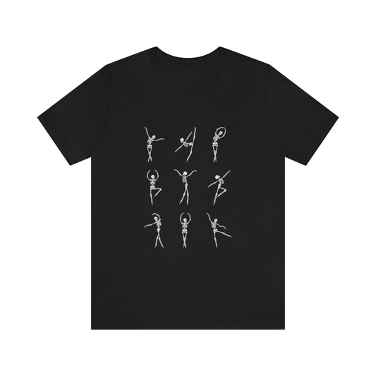 Dancing Skeletons Halloween Design on Unisex Jersey Short Sleeve Tee