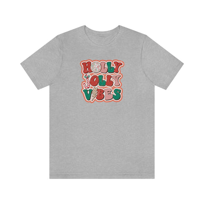 Retro Holly Jolly Vibes Christmas TShirt