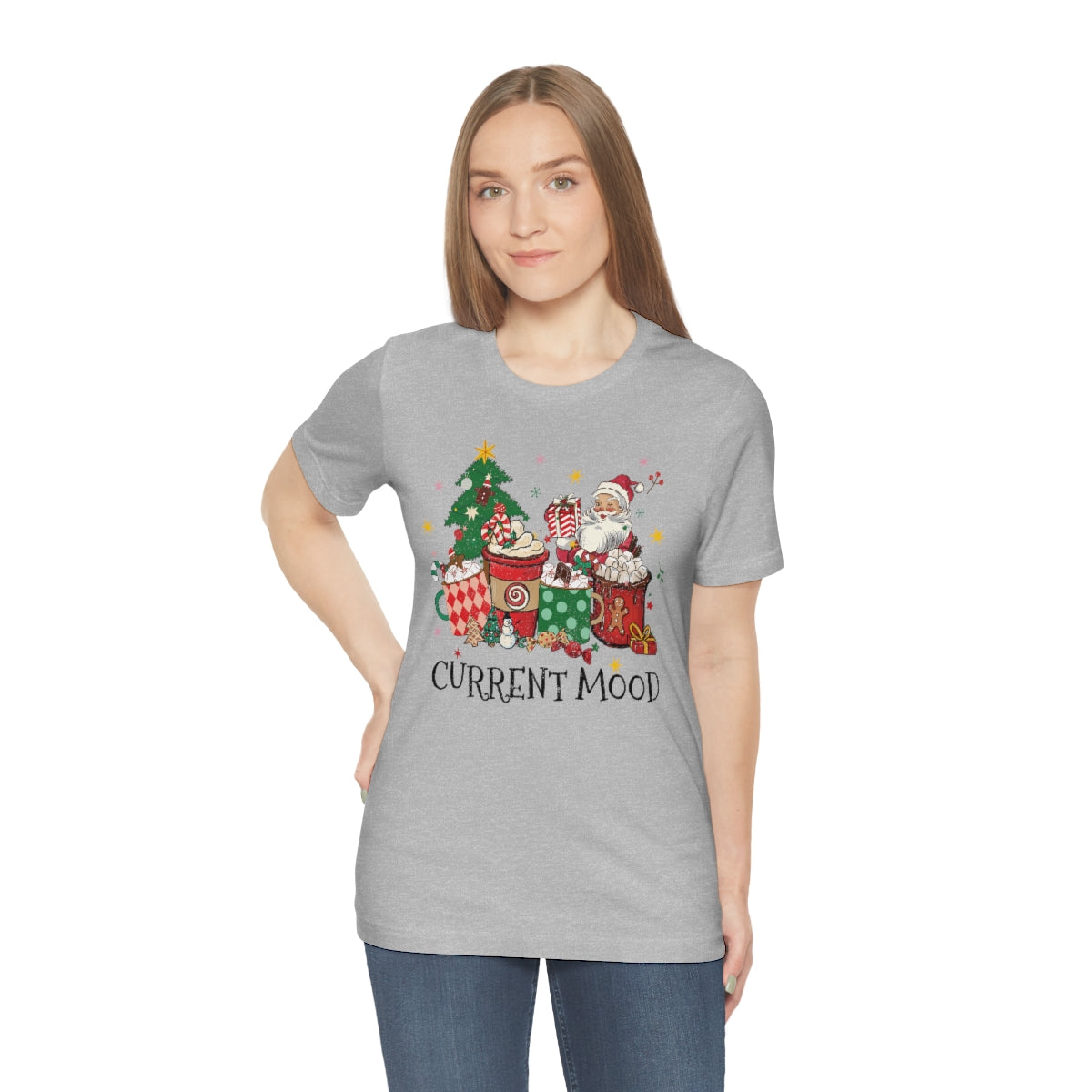 Current Mood Retro Christmas Santa Tshirt