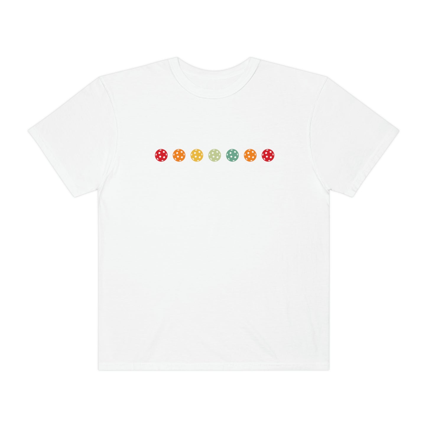 Pickleball Retro Style Rainbow Balls Tshirt