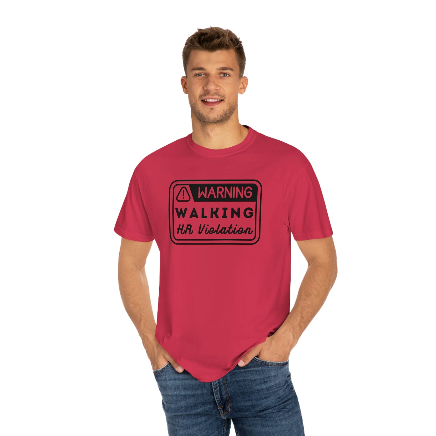 Caution Walking HR Violation Funny Tshirt