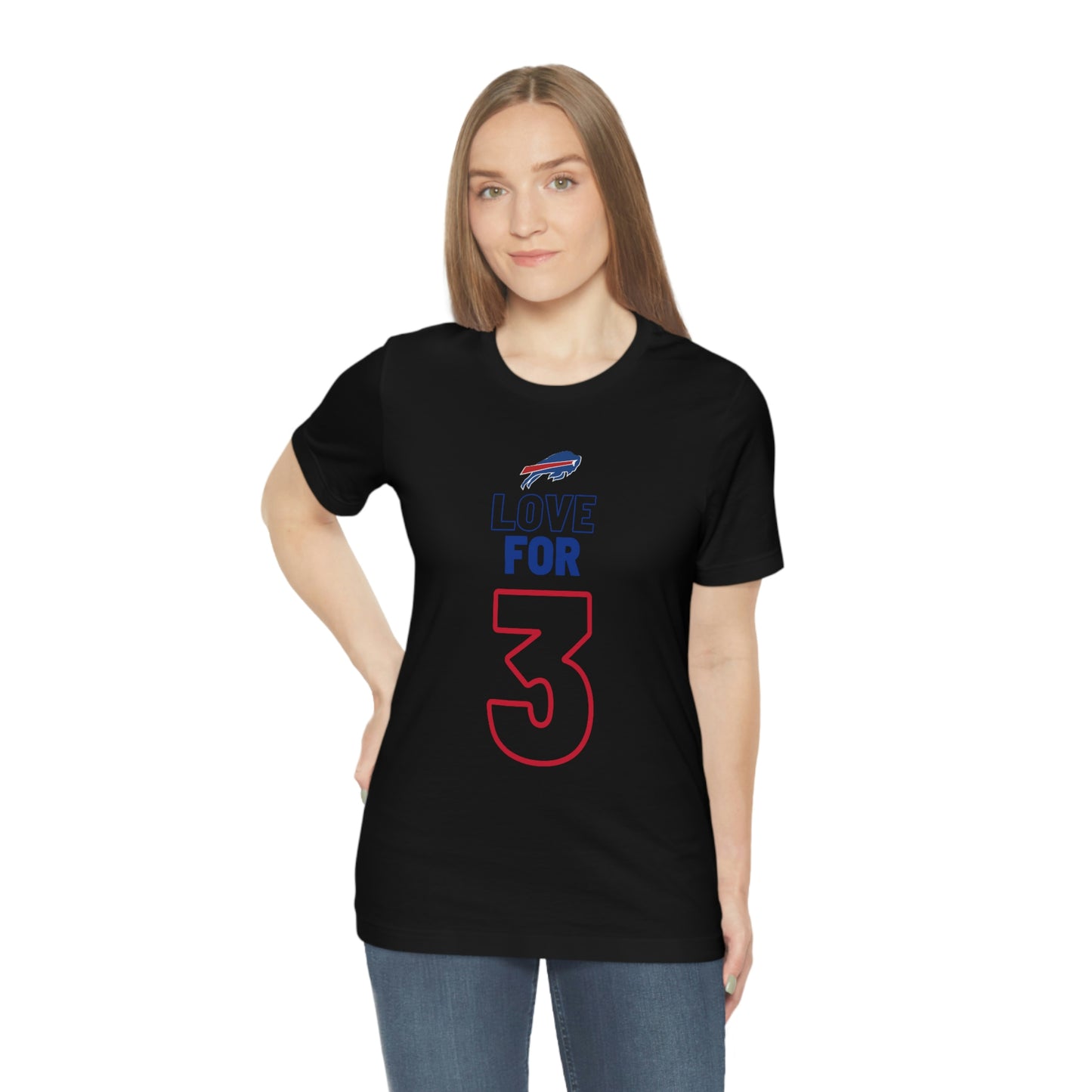 Love for #3 Damar Hamlin Supporter Unisex Jersey Short Sleeve Tee