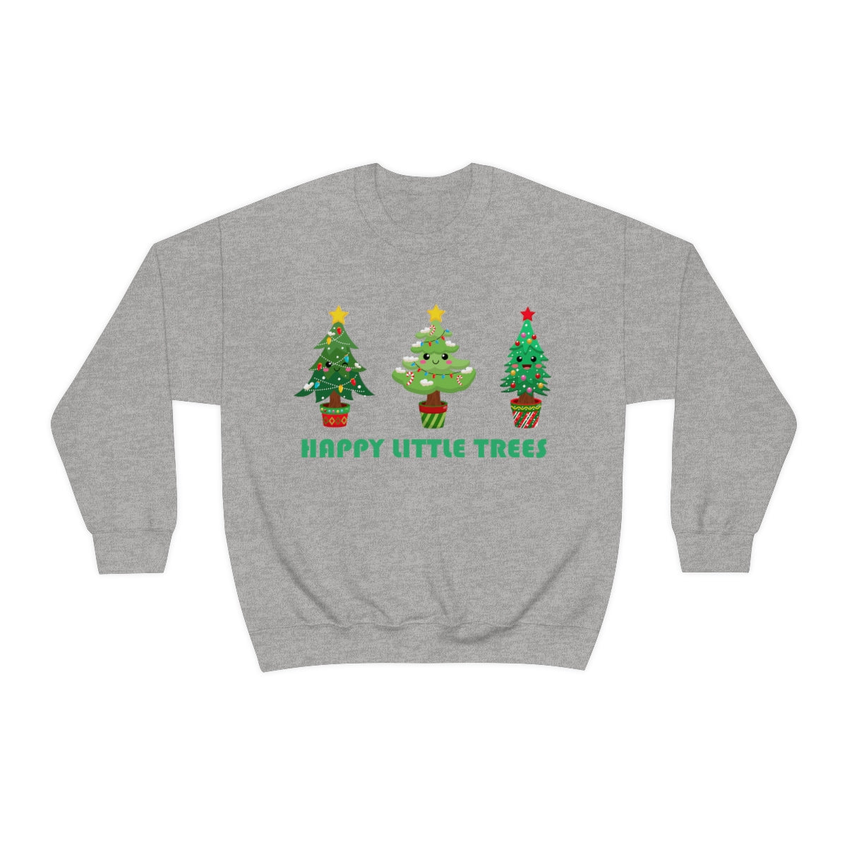 Cute Happy Little Christmas Xmas Trees Sweatshirt