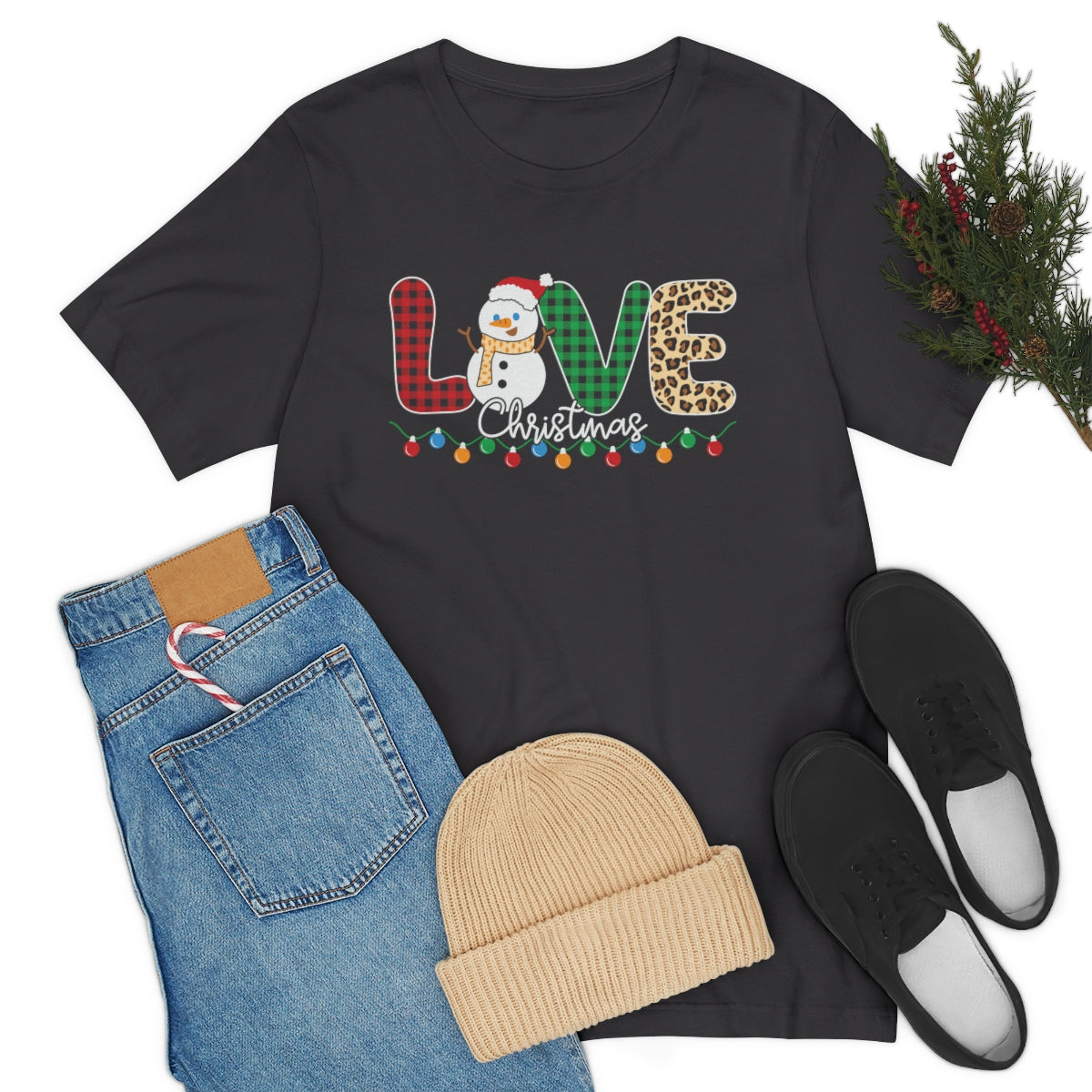 Cute Love Christmas Snowman Tshirt