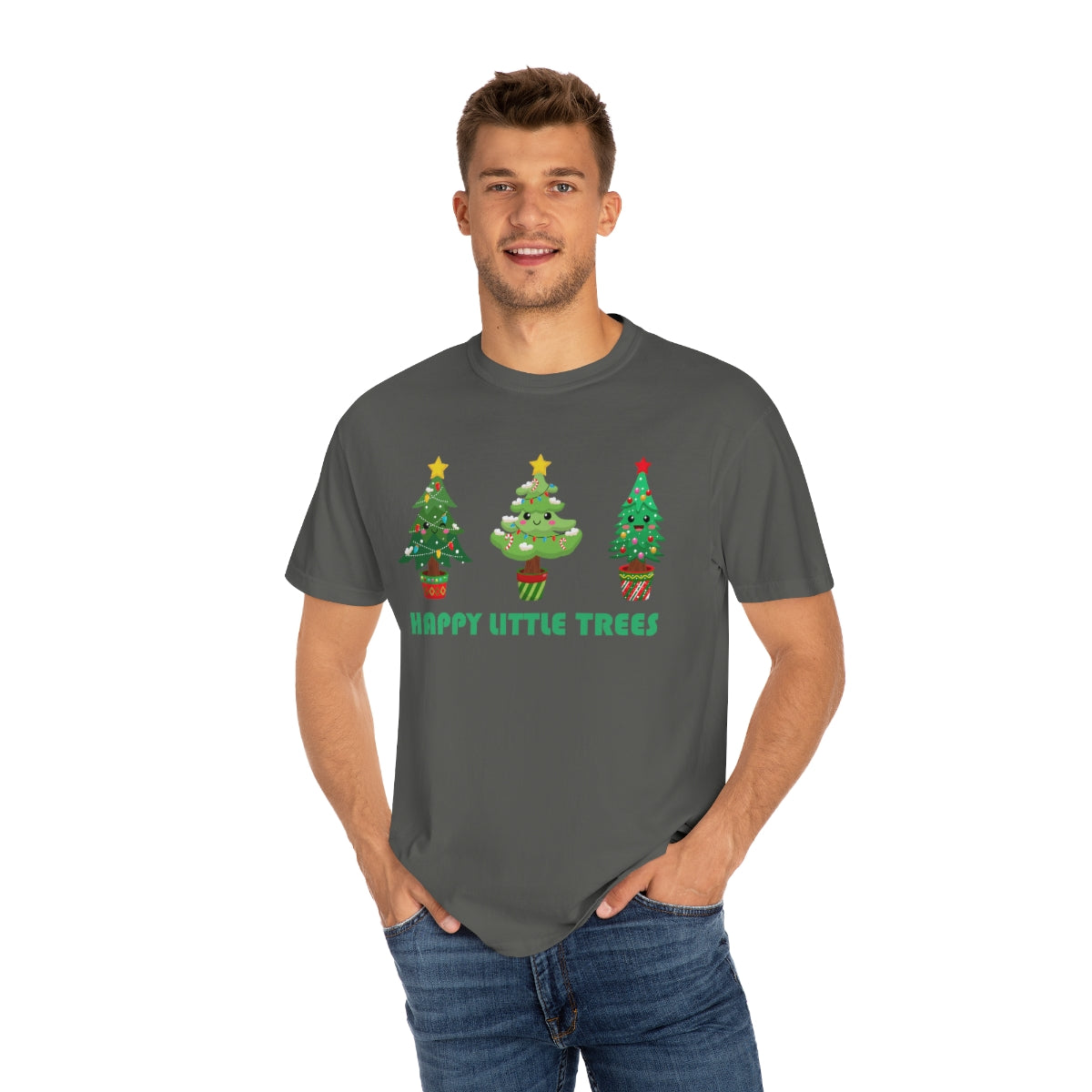 Happy Little Trees Cute Christmas Tshirt