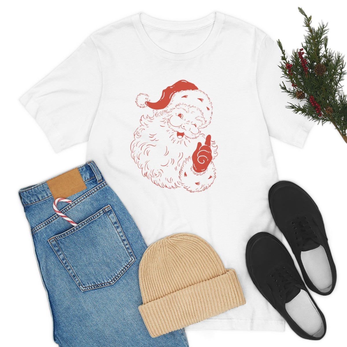 Retro Santa Kris Kringle Christmas Tshirt