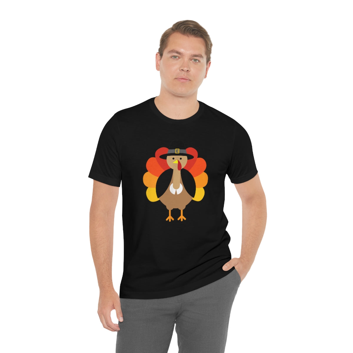 Bold Turkey Thanksgiving Tshirt Design | Thanksgiving TShirt | Thanksgiving T-Shirt | Thanksgiving Teeshirt Design on Unisex Jersey Short Sleeve Tee