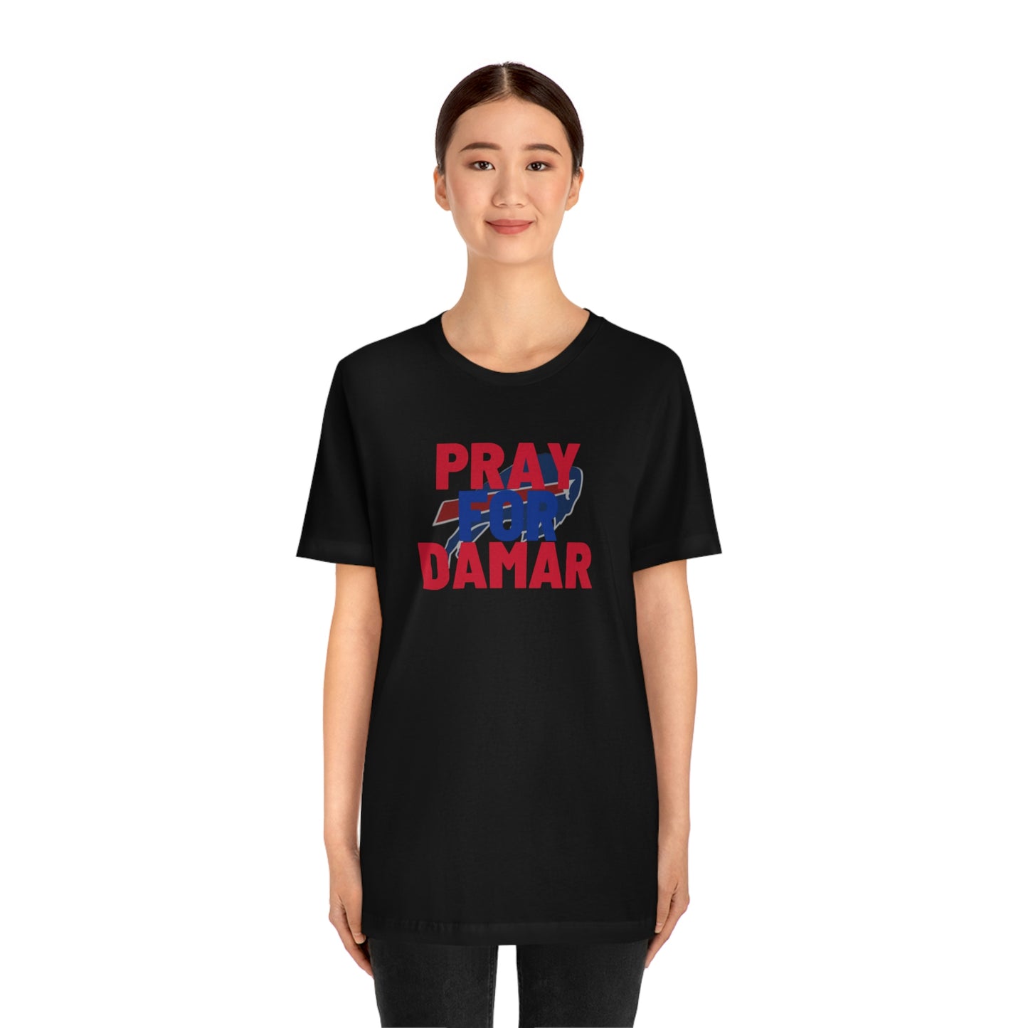 Pray for Damar Buffalo Bills Logo #3 Damar Hamlin Supporter Unisex Jersey Short Sleeve Tee