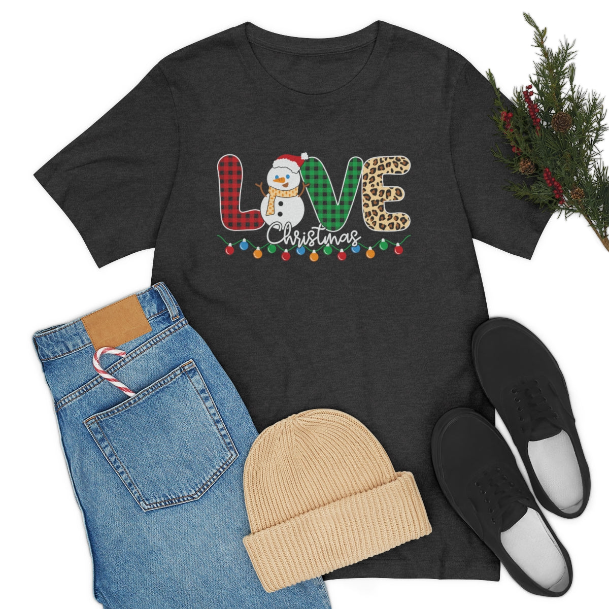 Cute Love Christmas Snowman Tshirt