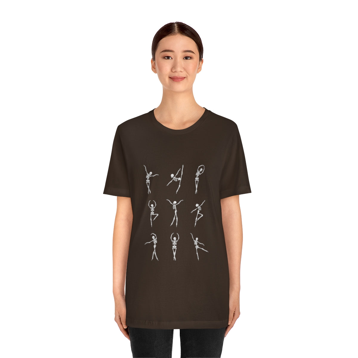 Dancing Skeletons Halloween Design on Unisex Jersey Short Sleeve Tee