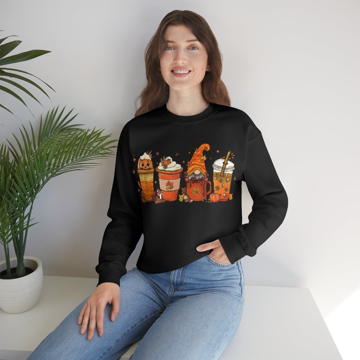 Pumpkin Spice, Coffee Sweatshirt, Fall Coffee Shirt on Unisex Heavy Blend™ Crewneck Sweatshirt