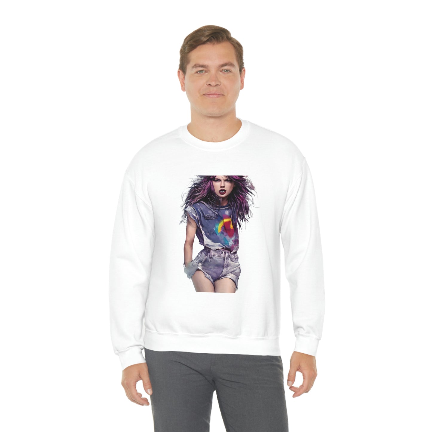 Punk Taylor Swift Rocking T Swift Taylor Swift Merch Fan Swifty Gift Crewneck Sweatshirt