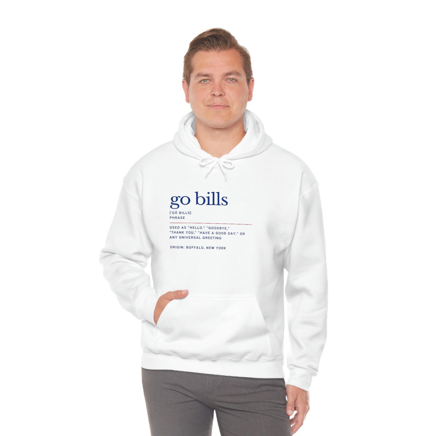 Go Bills Phonetic Spelling Definition Buffalo Bills Football Hooded Sweatshirt